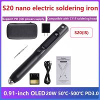 S20 (IS) Nano Electric Soldering Iron 0.91 Inch Electric Soldering Iron OLED 50℃-500℃ Electric Soldering Iron Compatible with C115 Soldering Head