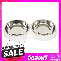 ส่งฟรี ส่งเร็ว ชามใส่อาหาร 2 หลุม Catit Feeding Double Dish สีขาว ส่งจาก กทม.