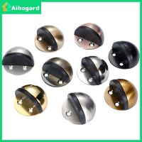 Stainless Steel Non Punching Sticker Rubber Door Stopper Door Holders Catch Floor Mounted Nail-free Door Stops Door Hardware Locks