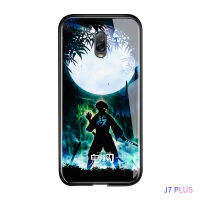 UCUC เคสโทรศัพท์เคสสำหรับ Samsung Galaxy J7 Plus C8 J7310 C7 2017กันกระแทกDemon Slayerเคสแข็งอะนิเมะกระจกเทมเปอร์เคสกันกระแทกฝาครอบ