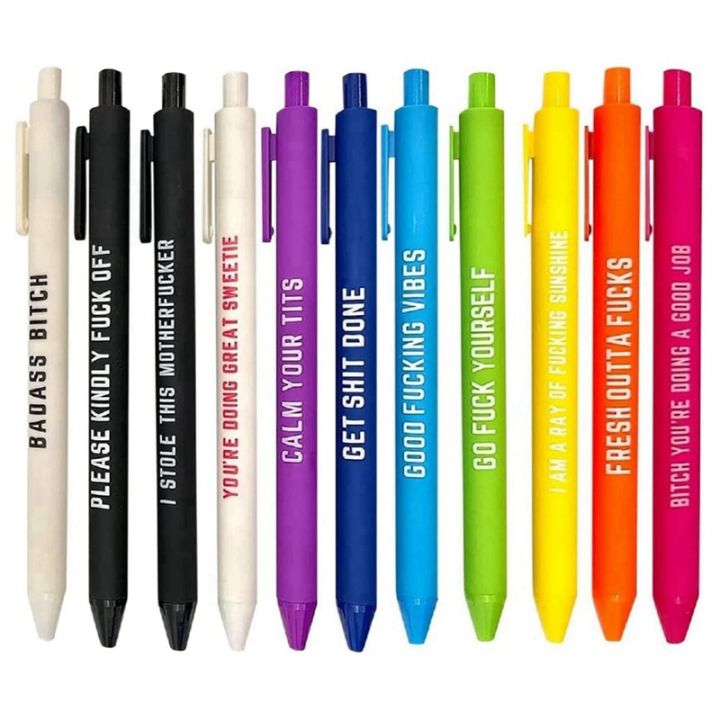 22pcs-swear-word-daily-pen-novelty-pen-dirty-cuss-word-pens-for-each-day-of-the-week-funny-gift