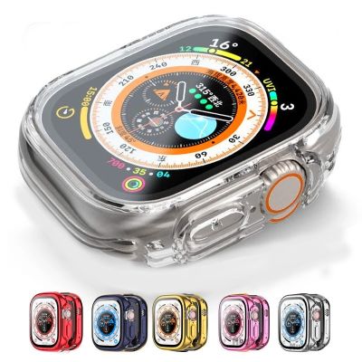 TPU Full Cover for Apple Watch Ultra Case 49mm 42mm 44mm 40mm 38mm Screen Protector iWatch series 8 7 6 5 4 3 SE cases 45mm 41mm Cases Cases