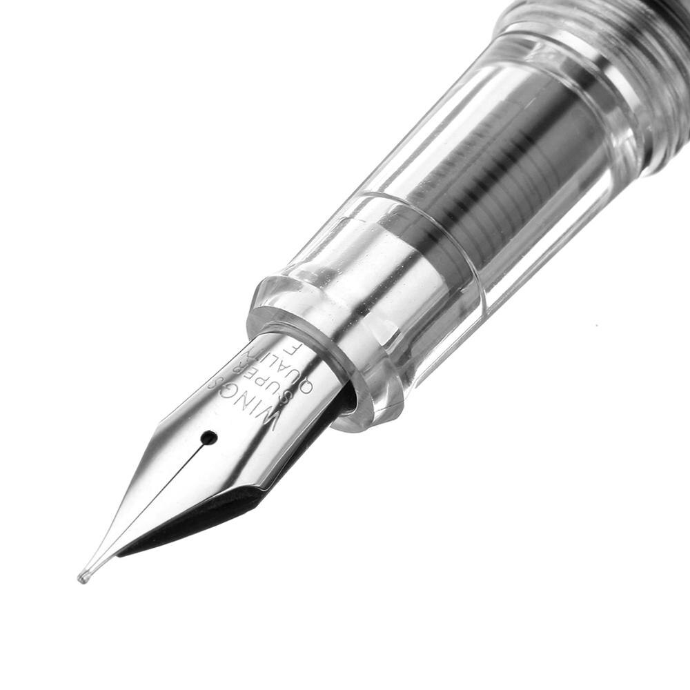 HOT Luxury Aluminum Alloy WING SUNG 6359 Fountain Pen Extra Fine Nib 0.38mm Top 