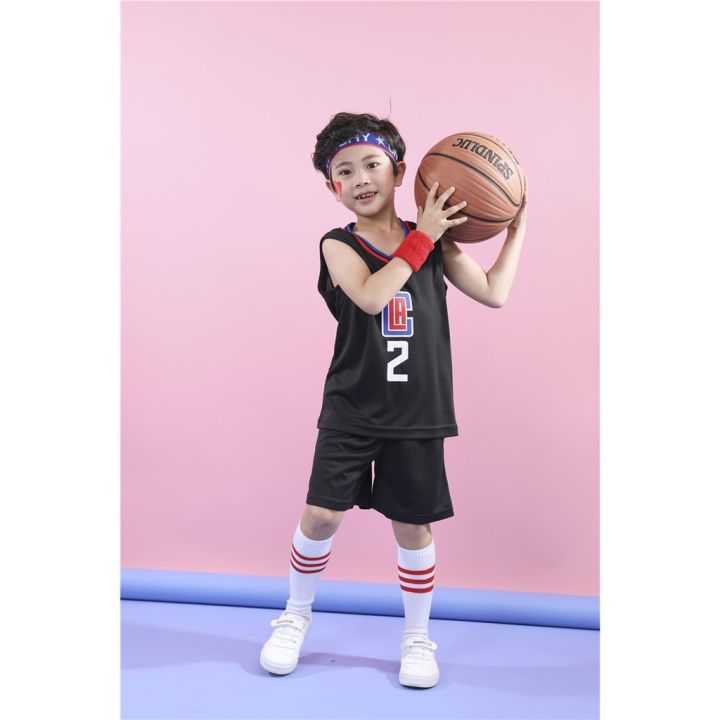 nba-los-angeles-clippers-leonard-no-2-jersey-kids-basketball-clothing-suits