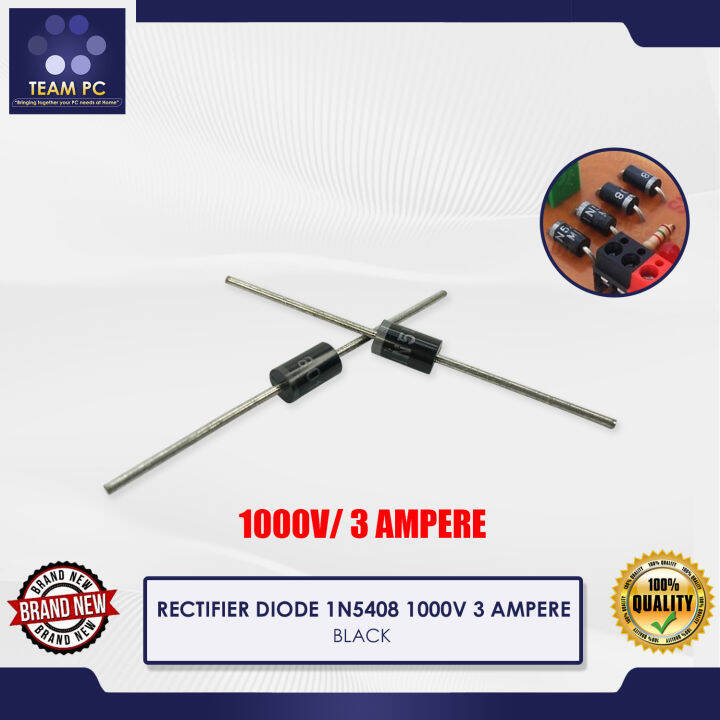 RECTIFIER DIODE 1N5408 1000V 3 AMPERE, BLACK Lazada PH