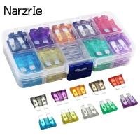 100/50Pcs Profile Small Size Blade Type Car Fuse Assortment Set Auto Car Truck 2.5/3/5/7.5/10/15/20/25/30/35A Fuse with Box Clip Furniture Protectors