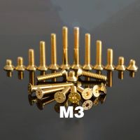 M3 x 5 6 8 10 12 14 15 -30mm Golden 12.9 Grade Alloy Steel Hex Allen Socket Flat Head Screw For Car Model DIY Furniture fastener