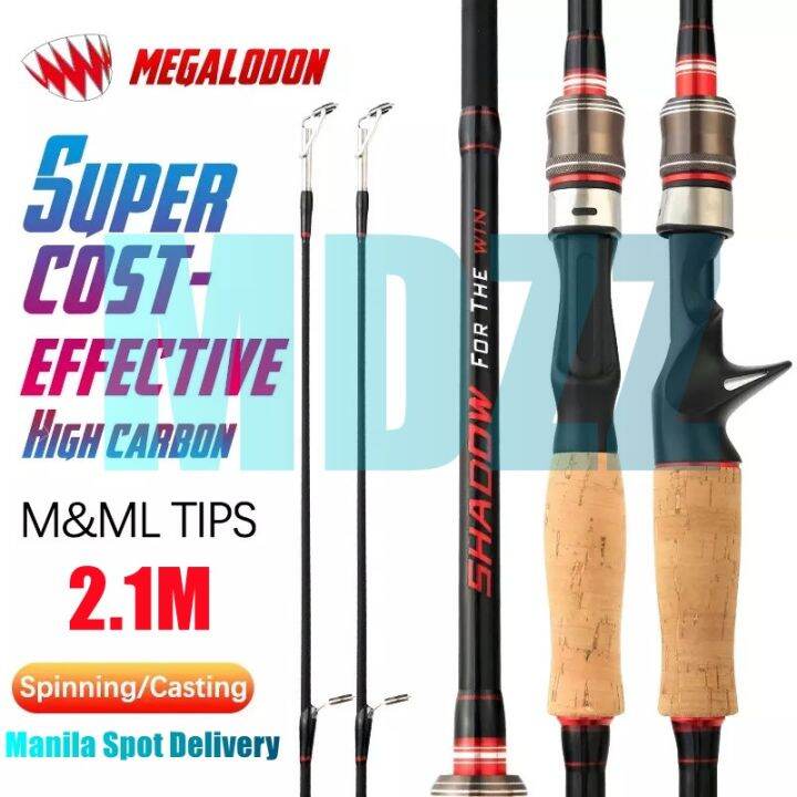 Ycz Megalodon Fishing Rod 2TIPS M+ML TIPS 2.1M Lure rod Super cost