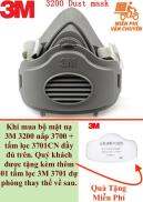 Khẩu trang kiêm Bộ Mặt Nạ 3M 3200 trọn bộ gồm mặt nạ + Phin Lọc 3M 3700 +
