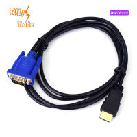 อะแดปเตอร์แปลง HDMI เป็น VGA,สายแปลงสัญญาณวิดีโอ HDMI HD 1.8 P ตัวผู้เป็น VGA ตัวผู้สำหรับพีซีแล็ปท็อปยาว1080เมตร