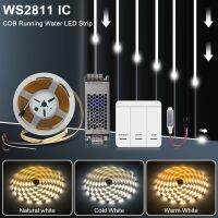 WS2811 IC Flowing Water COB LED Strips Light High Density Flexible RA95 Warm White(3000K)/Cool White(6500K) Dimmable LED Strip LED Strip Lighting