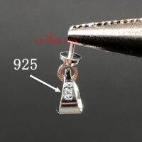 【YF】✁  50PCS A Lot Design Jewelry Findings 925 Plated Bail Beads Cap Connectors Pendants