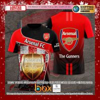 (ALL IN STOCK XZX)    HOT Arsenal F.C 3D All Over Print Shirt 025   (FREE NAME PERSONALIZED)