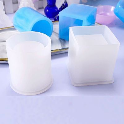 Diy Square Cylindrical Pen Holder Epoxy UV Resin Crafts Silicone Mould Handmade Crafts Making Supplies