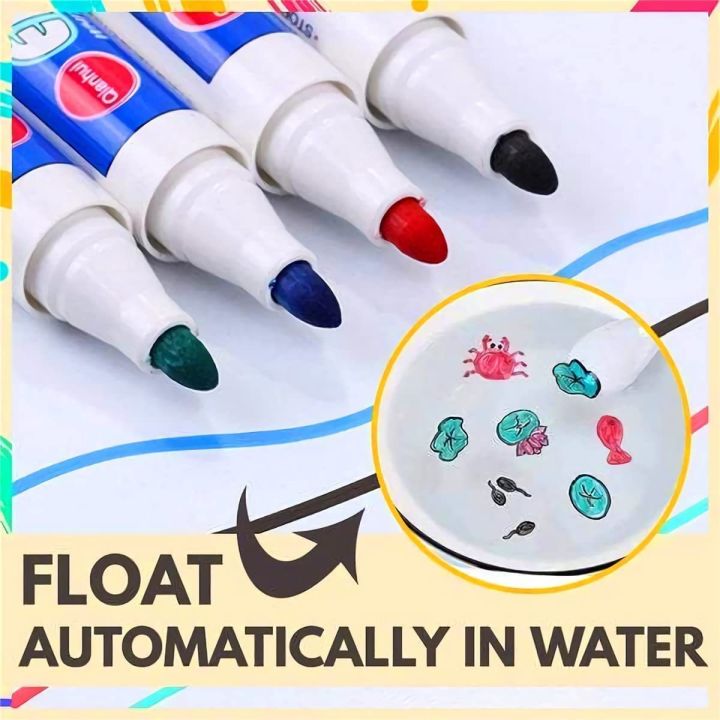 funny-8-12pcs-color-magical-water-painting-pen-set-with-coloring-books-for-kids-montessori-doodle-pen-toys-diy-tattoos-stickers