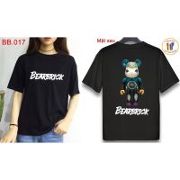 Black Sleeveless Female T-Shirt With Cute 2-Sided bearbrick Image 05