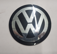 Logo Volkswagen งานอลูมิเนียมบาง 12 cm สีดำ