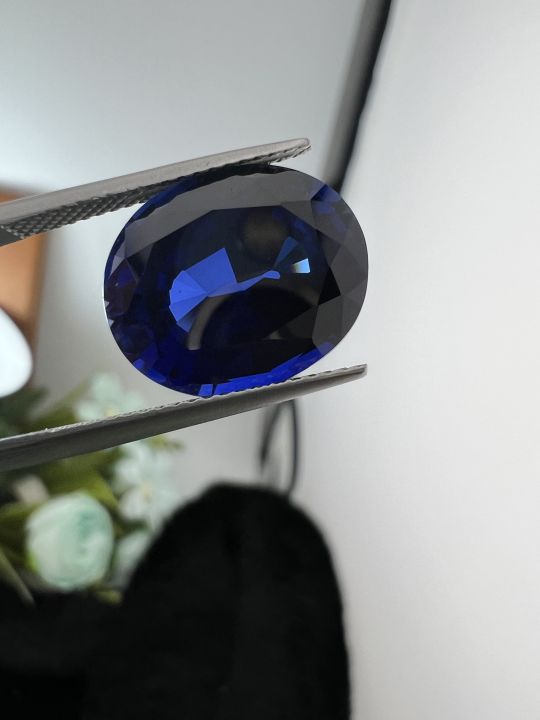 lab-sapphire-corundum-11-carats1-pieces-blue-sapphire-พลอยไพลิน-สีน้ำเงิน-lab-อัญมณี-พลอย-ขนาด-12x14-มิลลิเมตร-mm-1-pcs-เม็ด
