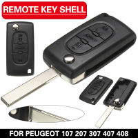 Stiup 3ปุ่มรีโมกุญแจแบบพลิกFob Case ShellสำหรับPeugeot 107 207 307 407 408