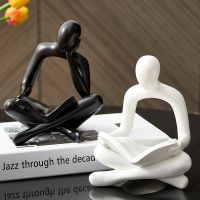 Nordic Home Decoration Abstract Thinker Statue Miniature Resin Sculpture  Figurines For Interior  Office  Desk Accessories