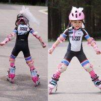 High-end childrens summer short-sleeved jumpsuit roller skating suit speed skating suit thin cycling suit quick-drying breathable perspiration custom