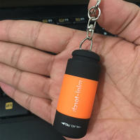 Mini Portable LED Flashlight Keychain For Outdoor Camping Lighting USB Rechargeable Emergency Flash Key Light Torch Lamp Lantern