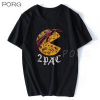 2pac Tupac Shakur R.I.P Cal Street สวม Mens แฟชั่น Hiphop Rap Cool เสื้อยืดแขนสั้นผ้าฝ้าย Tee Top Vintage T เสื้อ S-5XL