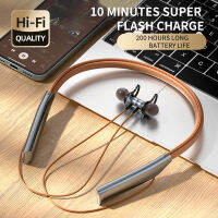 Bluetooth Headphone Business Leather Halterneck Stereo True Wireles Sports Running Earphone Magnetic Suction Earbud Fone Headset