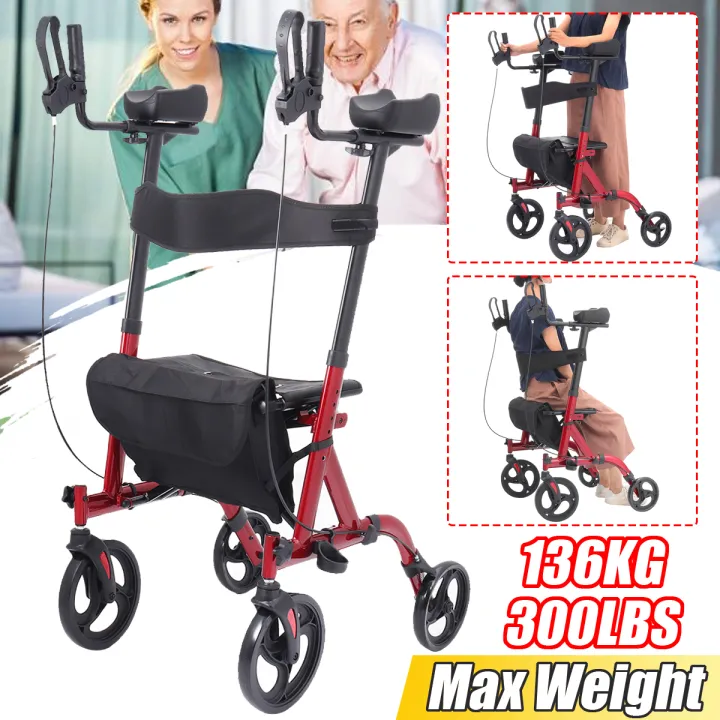 Premium Adjustable Rollator Adult Medical Walker 4 Wheel Seat Rolling