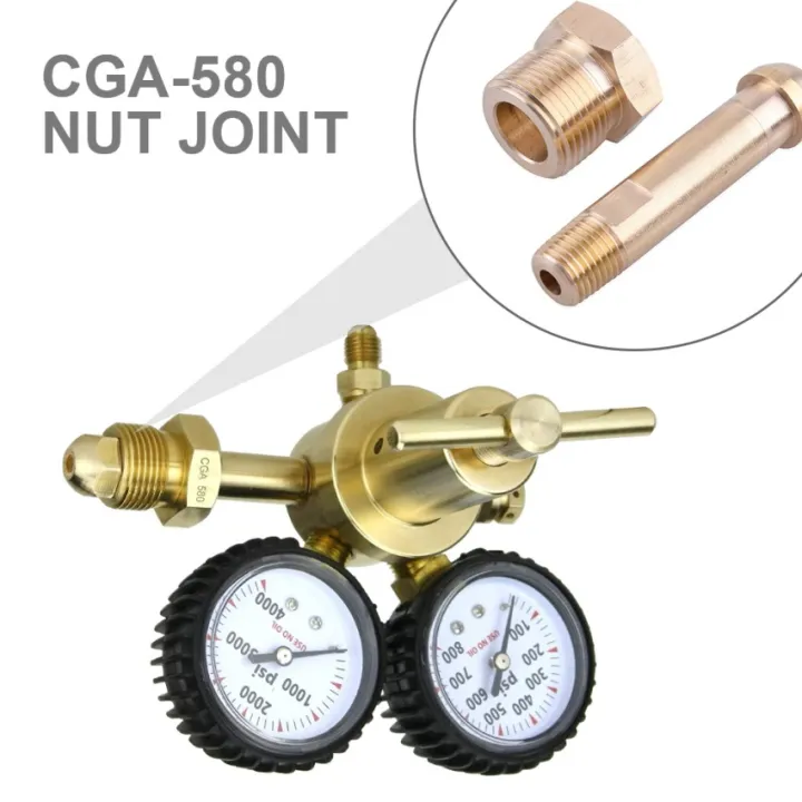 CGA580 Nut Connector Helium Argon Nitrogen Regulator Fittings Oxygen