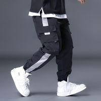 Plus 7XL 6XL 5XL XXXXL Streetwear Jogger ริบบิ้นกางเกงผู้ชาย Hip Hop Sweatpants กางเกง Letter พิมพ์ Cargo Harem กางเกง