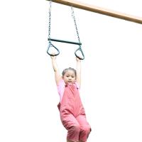 Trapeze Bar and Gym Rings Heavy Duty Chain Swing for Children Backyard Toy