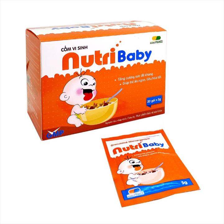 CỐM VI SINH NUTRIBABY HỘP 20 GÓI GIÚP BÉ ĂN NGON TIÊU HÓA TỐT | Lazada.vn