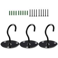 3pcs Flower Stand Hooks Wall Mount Lanterns Hangers Ceiling Hooks for Hanging Plants