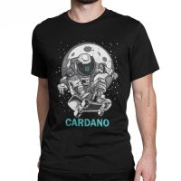 Cardano To The Moon Tshirts For Men Cotton Tshirt Crypto Bitcoin Tee Shirts Unique Men