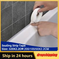 PVC Self Adhesive Waterproof Wall Sticker for Bathroom Kitchen Caulk Strip Bathroom Shower Sink Bath Sealing Tape Strip White