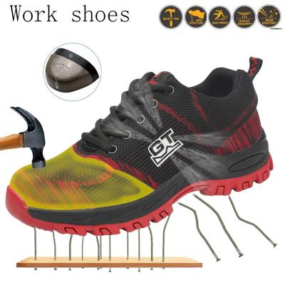 เหล็กความปลอดภัยรองเท้าผู้ชายรองเท้าฤดูร้อน Breathable ตาข่ายอุตสาหกรรม & ก่อสร้าง Puncture PROOF รองเท้าทำงานรองเท้าป้องกัน