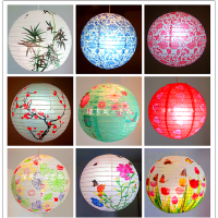 【cw】30cm Traditional Festival New Year Printed Paper Lantern Chandelier Lantern Festival Event Layout Ho Inn Shop Decor Lantern ！