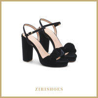 Zirishoes Colline Platform Heel Jet Black Exclusive Price