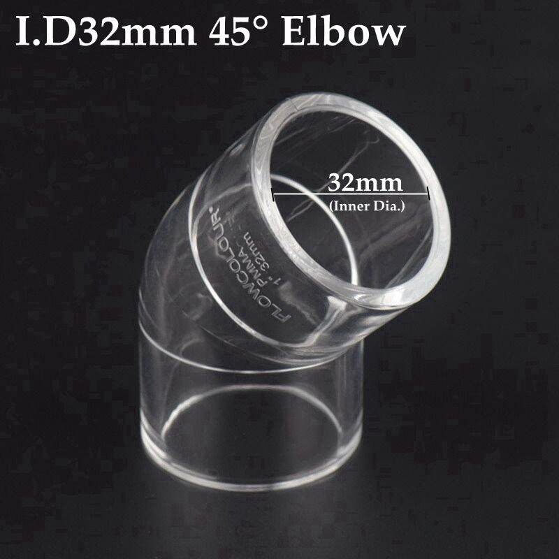 Plexiglass Water Supply Tube Clear Acrylic Pipe Fittings 1pc 20mm