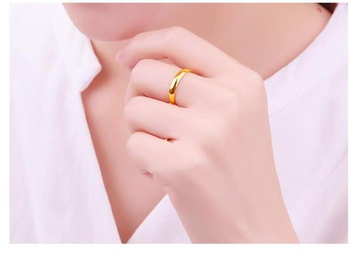 Stylish Gold Couples Ring-gemektower.com.vn