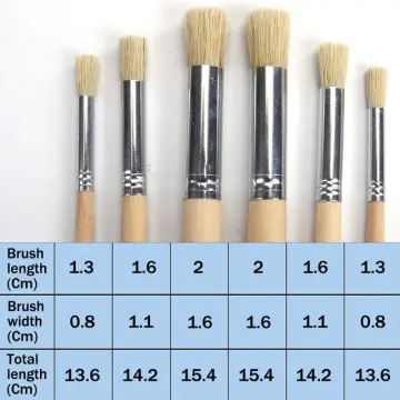 7pcs Fan Bristle Artist Paint Brush Set 100% Natural Chungking Hog