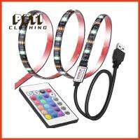 PETI CLOTHING กันน้ำกันน้ำได้ ตกแต่งดีไอวาย พร้อมรีโมทคอนโทรล 5050 RGB ไฟเส้น แถบไฟ LED โคมไฟบรรยากาศพื้นหลังทีวี