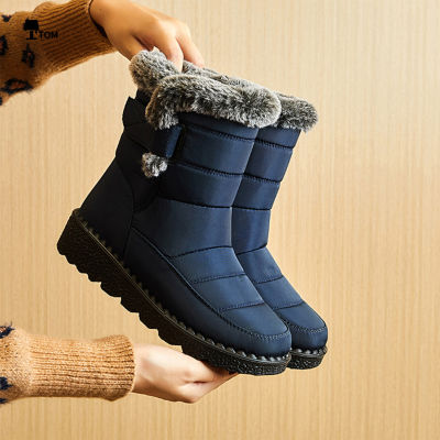 รองเท้ากันหนาวกันน้ำมีขนรองเท้าบูธที่ให้ความอบอุ่นสำหรับผู้หญิง,รองเท้ากันหนาวมีซับในรองเท้าใส่เดินสำหรับใส่ประจำวัน