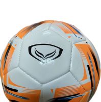 ลูกฟุตบอล แกรนด์สปอร์ต GRAND SPORT แบบหนังเย็บ รุ่น STRIKER 331383 สีขาวส้ม