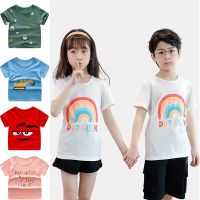 【คุณภาพสูง】2-11 Years Boys Girls Shirt T Shirt Korean Printed Animal Shirt Cotton Tshirt