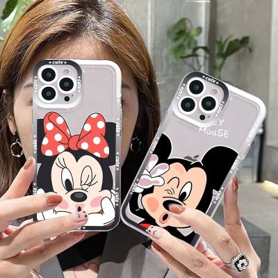 [สินค้าใหม่ในสต็อก] ดิสนีย์น่ารักมิกกี้เมาส์พูห์กรณีโทรศัพท์สำหรับ iPhone 11 12 13 Mini Pro Max 14 Pro Max กรณีเชลล์