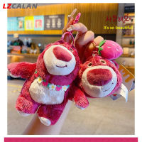 LZCA Lotso พวงกุญแจตุ๊กตาของเล่นน่ารักน่ารักยัดไส้สตรอเบอร์รี่หมี Plushie ตุ้มห้อยพวงกุญแจสำหรับแฟนๆของขวัญ