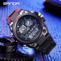 SANDA Mens Sports Watch Military Sports Quartz Watch Mens G Style Waterproof S Shock LED Digital Watch Relogio Masculino