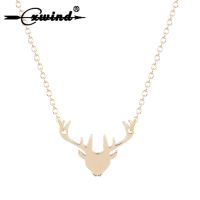 Cxwind Stag Necklace Dainty Deer Head Necklace Expecto Patronum Guardian Necklaces for Women Charms Antler Chain Jewelry Fashion Chain Necklaces